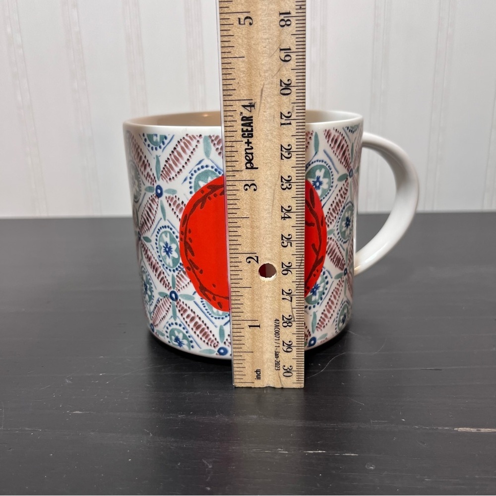 Anthropologie Monogram H Mug Oscar Wilde Quote Quill & Quaver Pattern Initial”H” - Picture 2 of 12